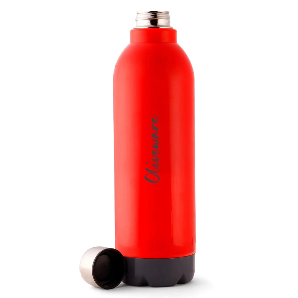 SOPL-OLIVEWARE Qua Water Bottle with Better Grip, 850 ml Bottle, BPA Free & Leak Proof, For Home, Office & Gym use - Red