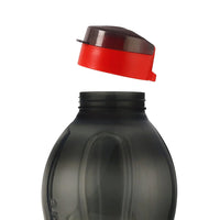 oliveware Jumbo 2 Litre Water Bottle, 100% Leak Proof, BPA Free Premium Plastic Bottle, for Home & Office, Sturdy with Holder, Pack of 1 - (Black_Red)