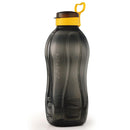 oliveware Jumbo 2 Litre Water Bottle | for Home, Office & Gym | Sturdy with Holder | 100% Leak Proof | BPA Free Premium Plastic Bottle- Pack of 1 (Black_Yellow)
