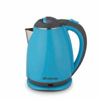 Elegant Electric Kettle by Oliveware, 1.8 litre, 360 degree Rotation, Heat Protection Handle, Automatic Power off - (Blue, 1800 ml)