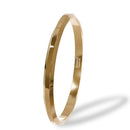 Gold Round Flat Punjabi Stainless Kada For Everyday Wear