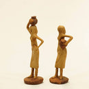 ABSTRACT VILLAGE POT LADY STATUE