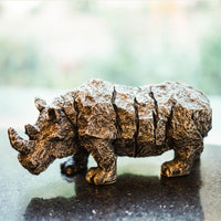 Stone Effect Rhiniceros Statue