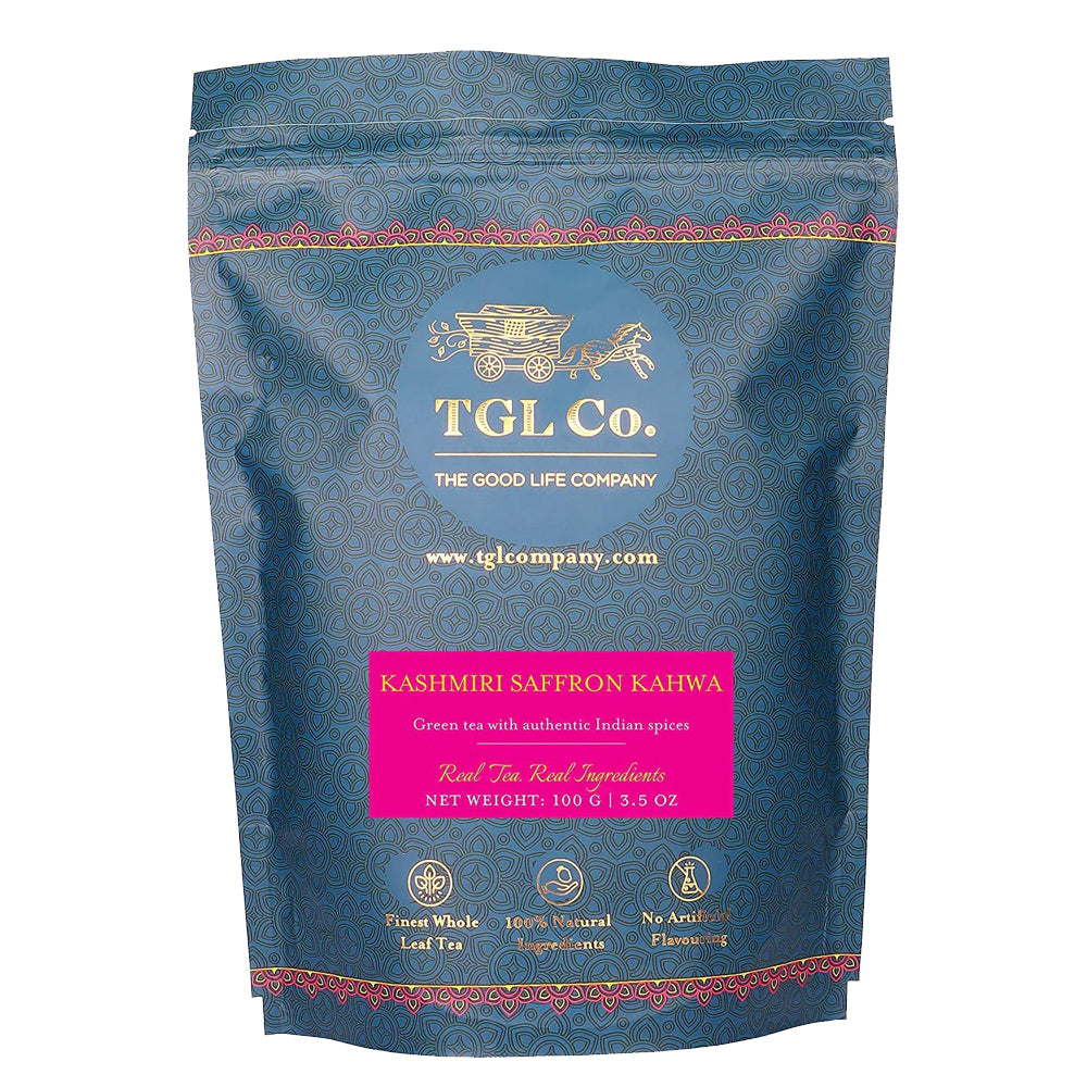 Kashmiri Saffron Kahwa Green Tea Loose Leaf (100 Gm)