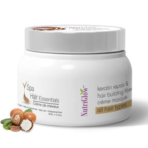 NutriGlow Hair Spa Cream with Keratin Repair Formula for All Hair Types, Professional Care - 300g