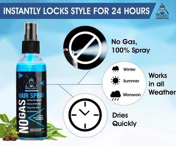 Urbangabru Unlimited Hold No Gas Hair Spray - 100 ml - Image 4
