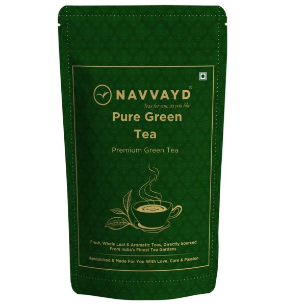 Navvayd Pure Green Tea (100 Gm, 50 Cups), For Weight Loss & Slimming, Loose Leaf - Enjoy Hot or Cold