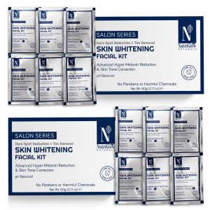NutriGlow NATURAL'S Advanced Pro Formula Skin Whitening Facial Kit for Skin Tone Correction, 10gmx6 Each, Pack of 2